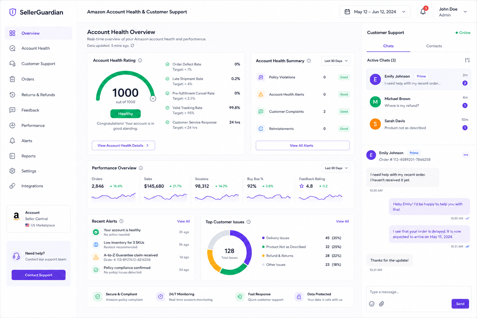 Amazon Account Health and Customer Support Management by KavaBD