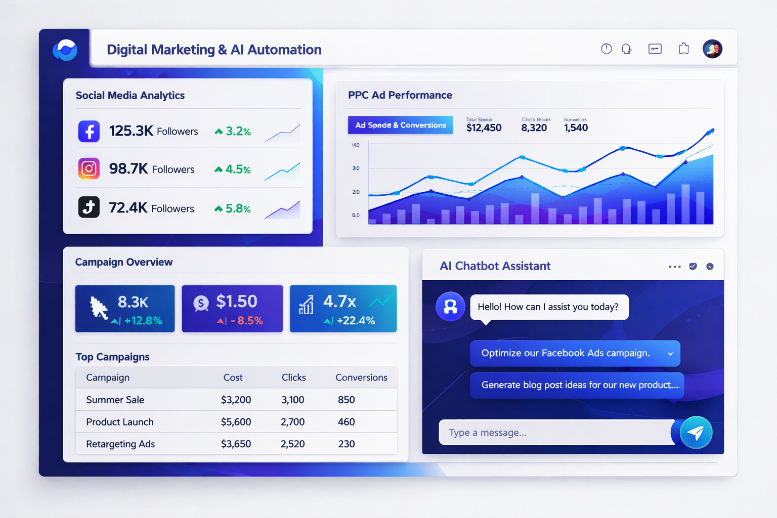 Data Driven Digital Marketing Dashboard KavaBD